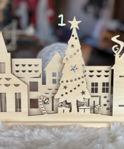 décor de village de Noël