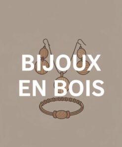 Bijoux en bois , Boucles d'oreilles et pendentifs