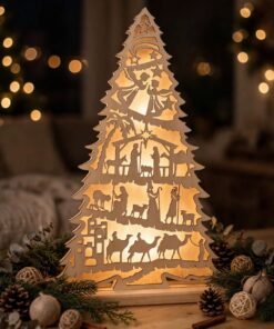 Sapin de Noël Lumineux Crèche Nativité