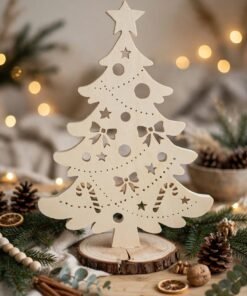 Sapin de Noël chantourné 28cm